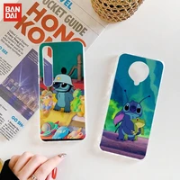 bandai funny stitch phone case transparent for xiaomi 11 10 12 11t poco f3 m4 redmi k40 k30 10x 9t note10 11 10s 9 8 pro