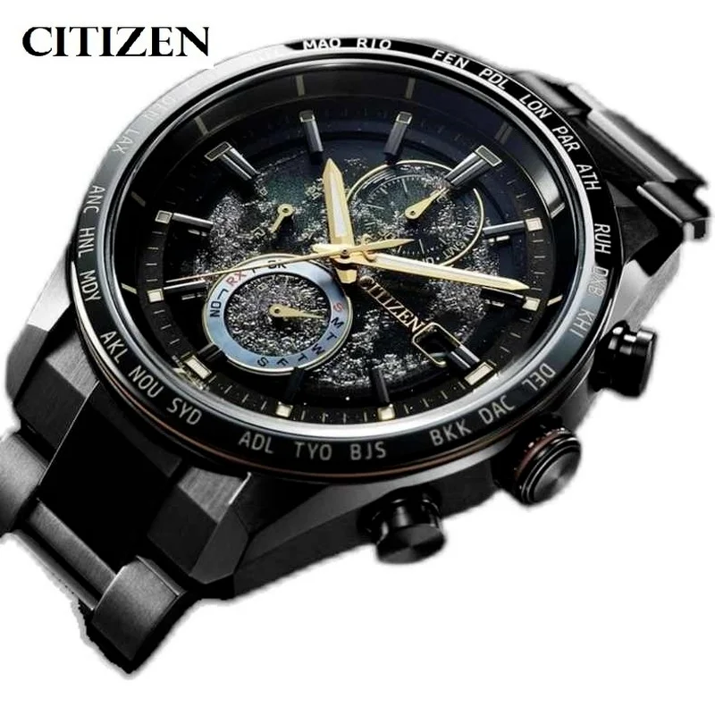 Часы Citizen Back of The Moon Мужские кварцевые роскошные светящиеся в деловом стиле из