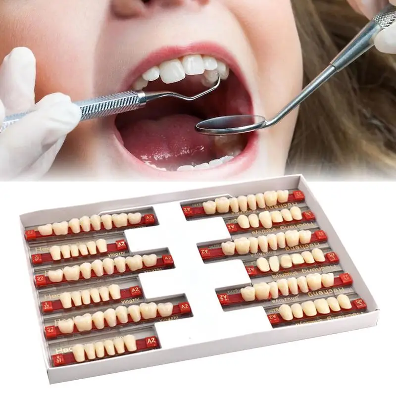 Реалистичные зубы протезы из акриловой смолы верхний нижний протез поддельные