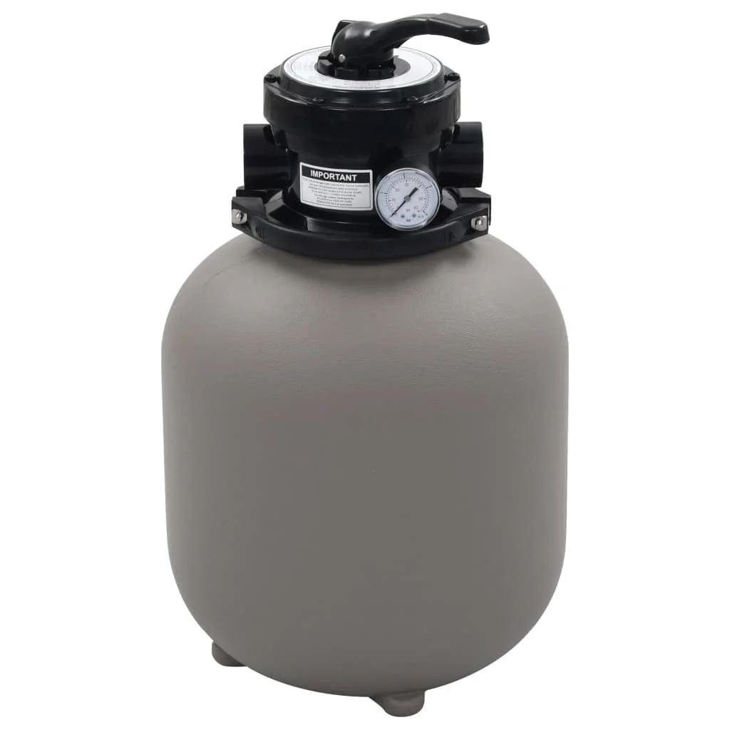 

Pool Sand Filter with 4 Position Valve Gray 1.4"