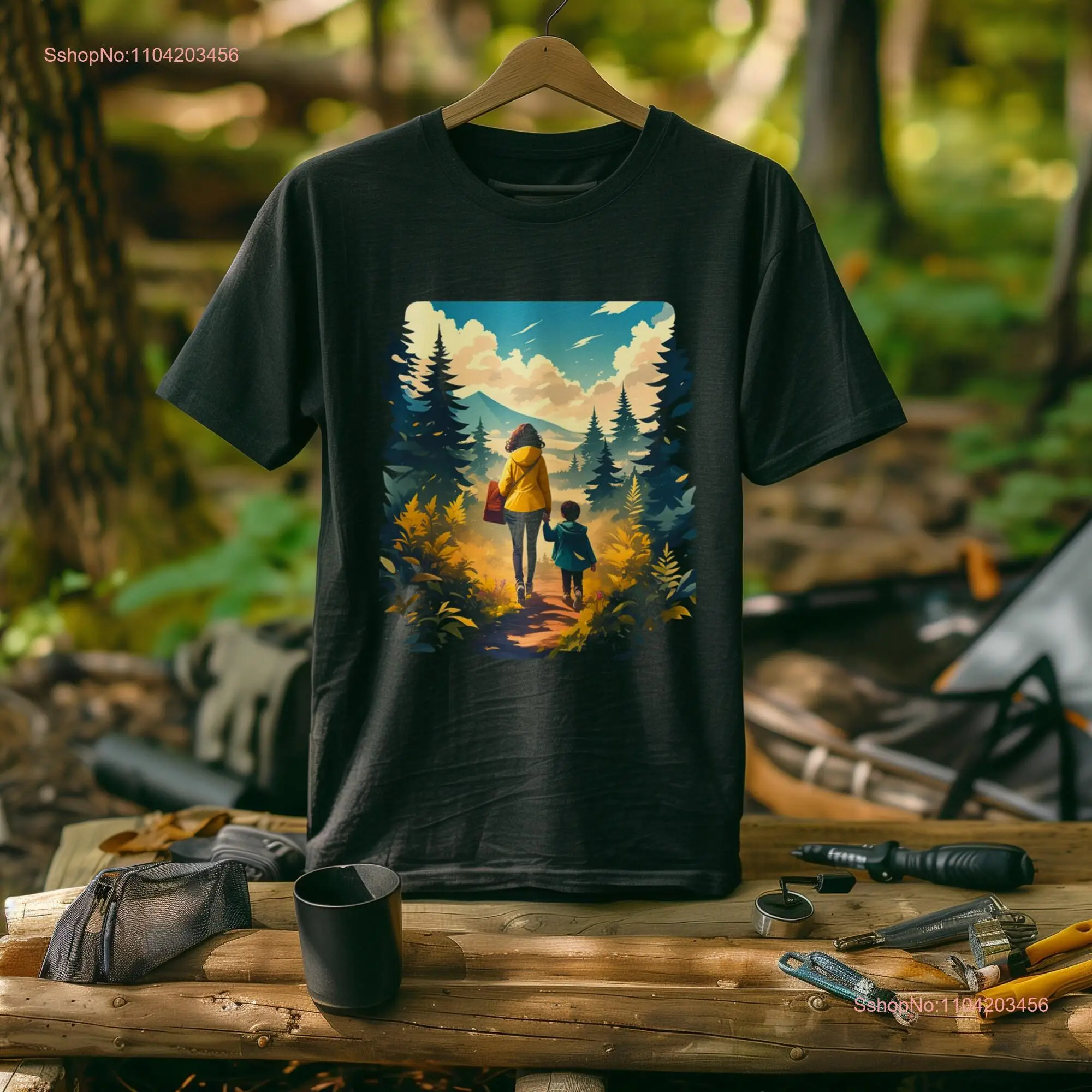 Фото Футболка Mother Son Hiking Adventure с длинными или короткими рукавами №1