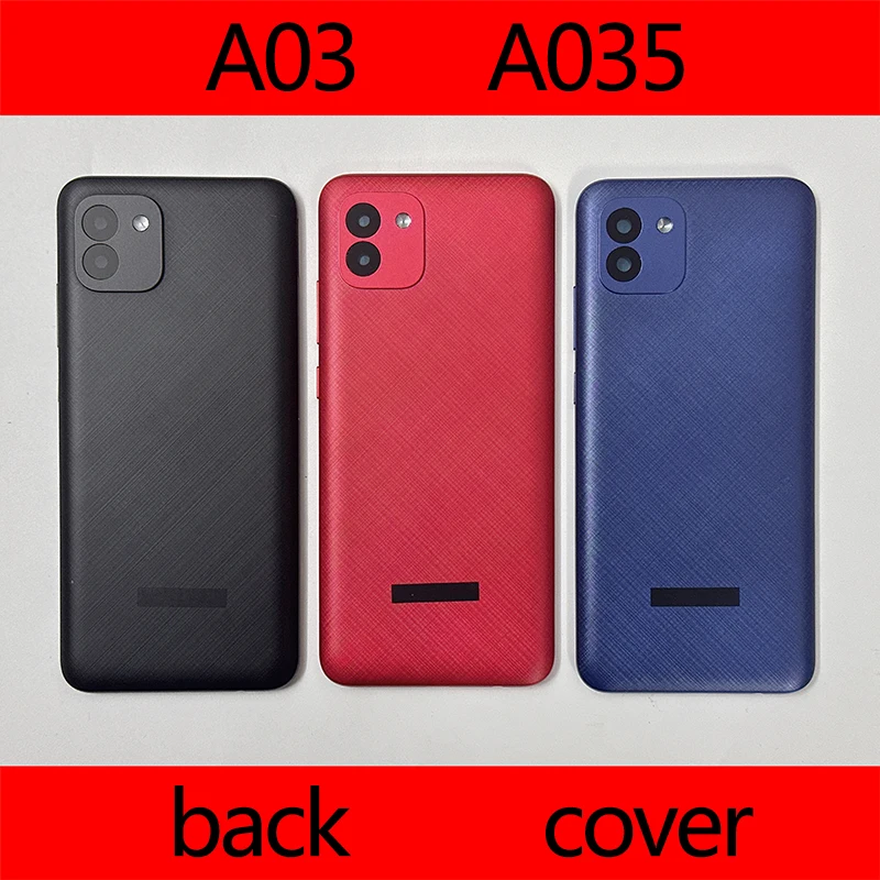 Задняя крышка A03 A035 для Samsung Galaxy Корпус Батарейная панель Крышка корпуса Реальные
