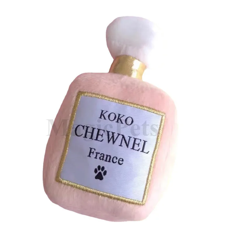 

Dog Plush Toys Pet Squeaky Perfume Bottle Shape Toy Dog Bite-Resistant Clean Teeth Chew Toy Pet Supplie B1582