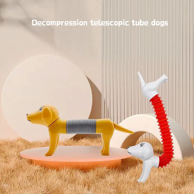 

Новинка, детская телескопическая трубка для декомпрессии, собака, Лала, жираф, дельфин, Акула, выдвижная трубка, обучающие игрушки