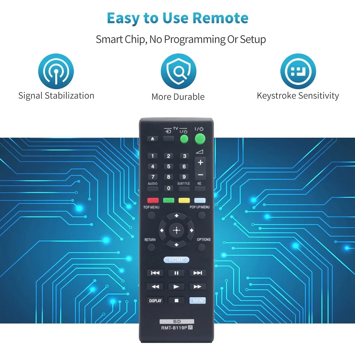 RMT-B119P Пульт дистанционного управления для Sony Blu-Ray Recorder Дисковый DVD-плеер BDPS490 BDPS1100