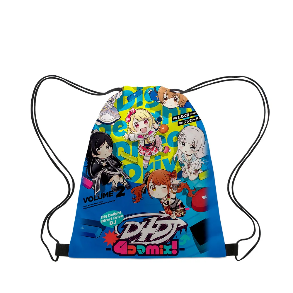 D4DJ All Mix Аниме 2023 новые сумки тканевая Холщовая Сумка на шнурке для женщин и мужчин