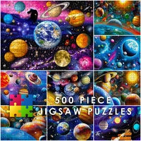 universe scenery 500 piece jigsaw puzzles milky way planet diy creative puzzle paper decompress educational toys for kids gifts