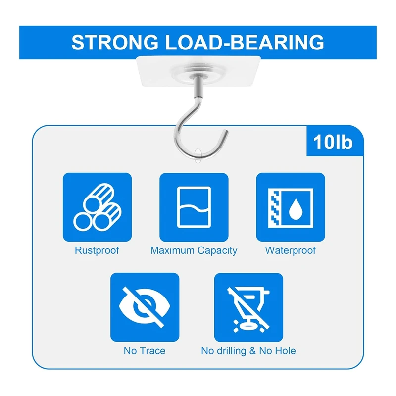 Без сверла Потолочный подвесной крючок Ветряные колокольчики Крючки для