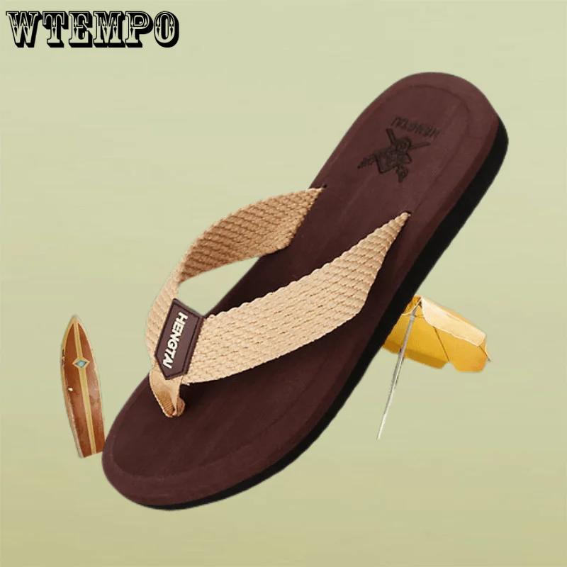 

WTEMPO Women Flat Slippers Luxury Slippers Female Summer Open Toe Flip Flops for Women Beach Slides Mujer Wholesale Dropshipping