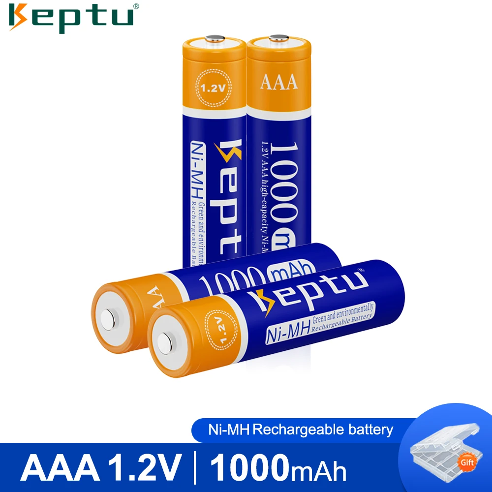 

KEPTU 2-20PCS 1000mAh AAA Rechargeable Battery 1.2V Ni-MH AAA Battery 3A Batteries 100% Real Capacity aaa Battery for Mouse