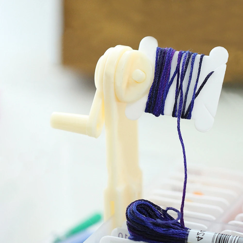 

25pcs Plastic Colorful Thread String Winder Winding Plate Board Embroidery Yarn Compact Lightweight Design Small Footprint