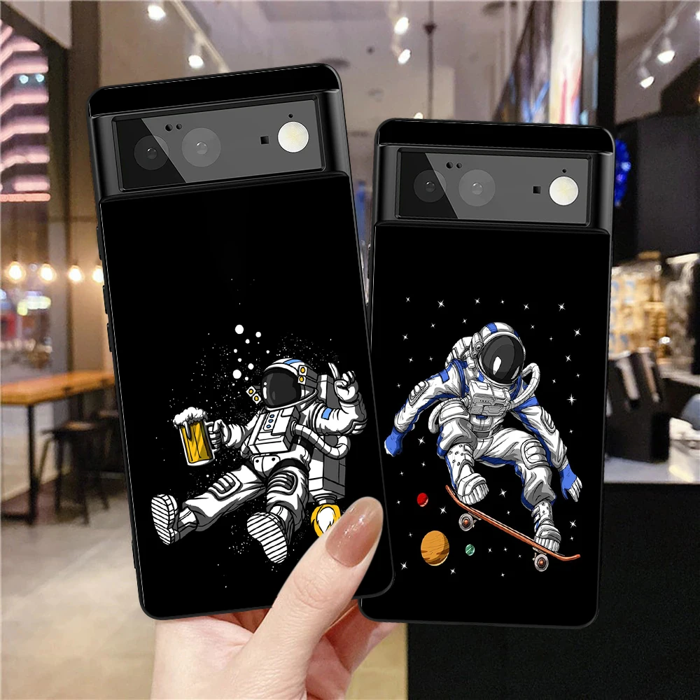 

Cute Astronaut Case for Google Pixel 7 7Pro 6a 6 6Pro Back Shell Cover for Pixel 4XL 4 4a 2 2XL 3 3XL 3a 3aXL 5 5a 5G Coque Capa