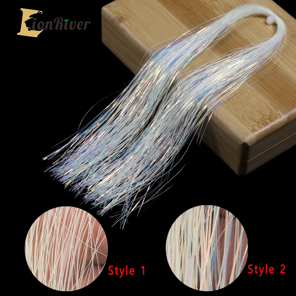 

Lionriver 4bags Luminous Flashabou Tinsel For Saltwater Fishing Sabiki Rigs Fishing Jig Hook Lures Tying Material