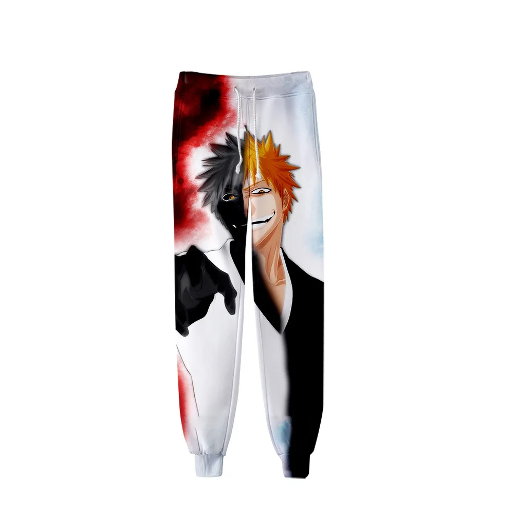 

Fashion Anime Bleach Kurosaki Ichigo Cosplay Sweat Pants Men Elastic Band Slim Joggers Pants Trousers Casual 3D Print Sweatpant