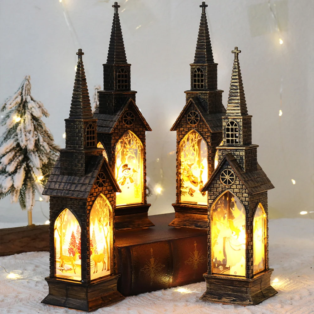 Рождественский светодиодный ночник Санта-Клаус Снеговик Фея Свет Фонарь