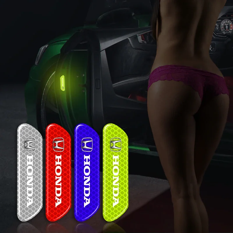 4 шт./компл. автомобильные светоотражающие полосы предупреждающие наклейки