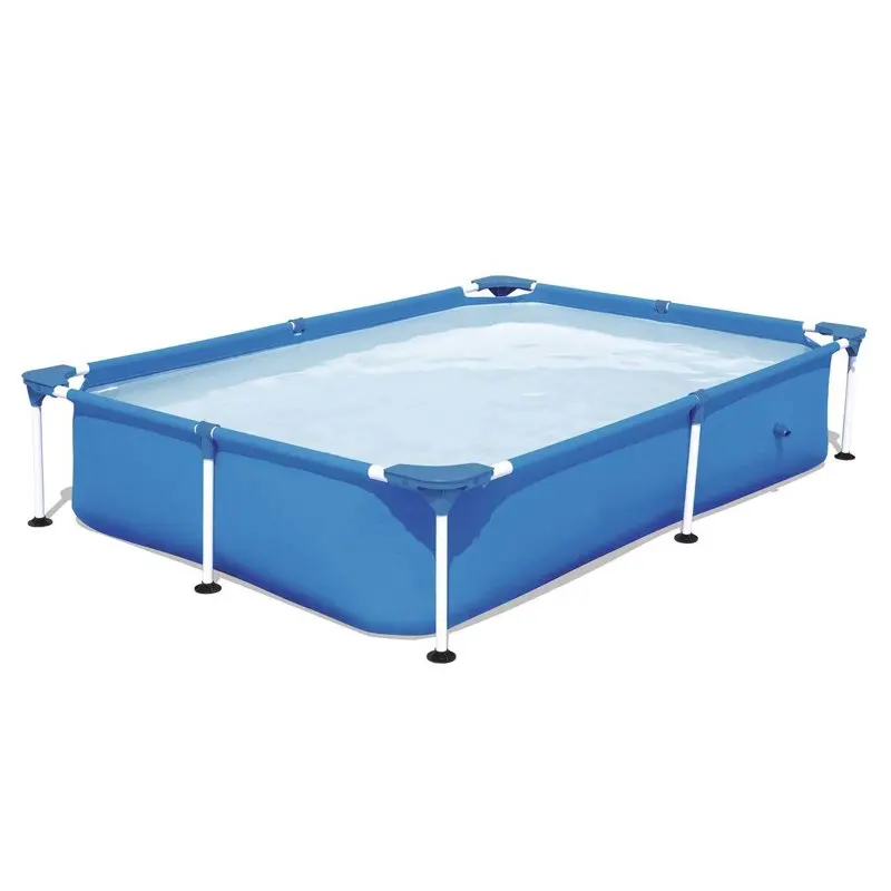 

Pool Central 7.25ft x 4.9ft Rectangular Framed Above Ground Swimming Pool with Filter Pump