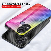 carbon fiber phone case for infinix hot 10 play 12i 10s note11s tempered glass back and soft tpu ed for spark 8c 7pro go 2022