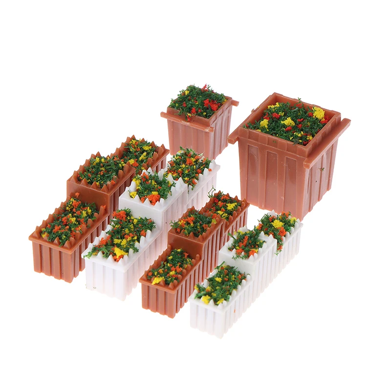 112 doll house miniature flowers garden flower beds ornament mini potted plant flowers pot free global shipping