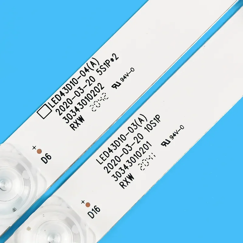 Новинка 5 шт./лот 854 мм 10 светодиодов 3 в для ЖК-телевизора 43 дюйма LED43D10-03А LED43D10-03B