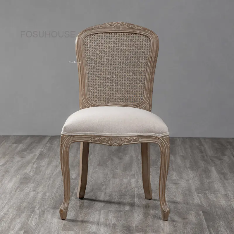 

Итальянские Ротанговые сетчатые спинки, стулья для гостиной, искусственная резьба по дереву, мебель для гостиной, кожаные кресла