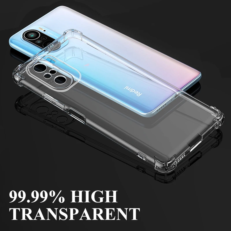 Coque Airbag Shockproof Phone Case for Xiaomi Redmi Note10 Note 10 Pro Lite 10S 10Pro Max Soft Clear Silicone Thin Back Covers