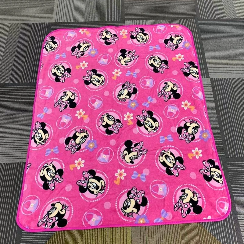 Disney Cartoon Mickey Mouse Minnie Frozen Princess Soft Flannel Blanket Throw for Girls Children on Bed Sofa Kids Gift 95x125cm