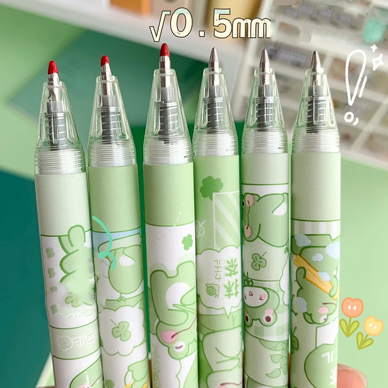 

6Pcs Japanese Stationery Cute Pens School Korean Stationery Pen Kawaii Pen 0.5mm Cute Things Pens Kawaii Cute Pen