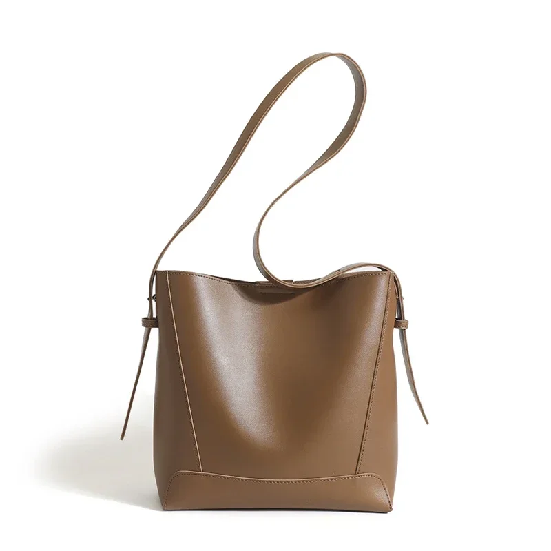 Новая женская сумка-мешок роскошная дизайнерская сумка на плечо кожаная простая