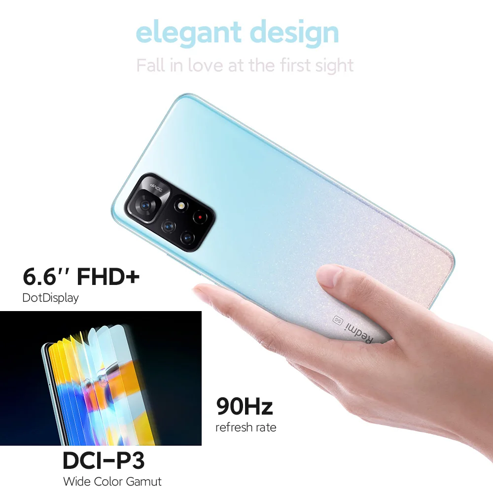 Смартфон Xiaomi Redmi Note 11S 810 дюйма NFC 33 Вт быстрая зарядка 50 МП тройная камера с