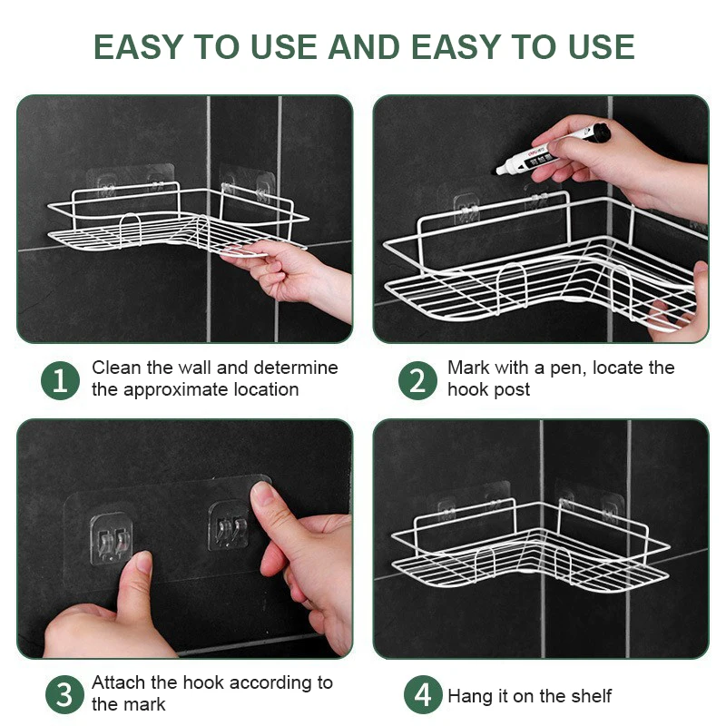 Настенная треугольная полка для ванной комнаты пасты не погружающаяся стойка