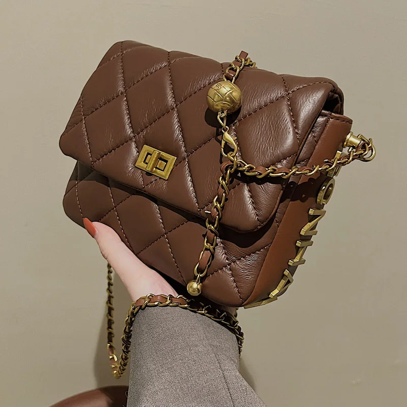 

High-quality Ladies Shoulder Bag Autumn/winter 2022 New Trendy All-match Messenger Bag Rhombus Chain Bag Fashion Handbag Women
