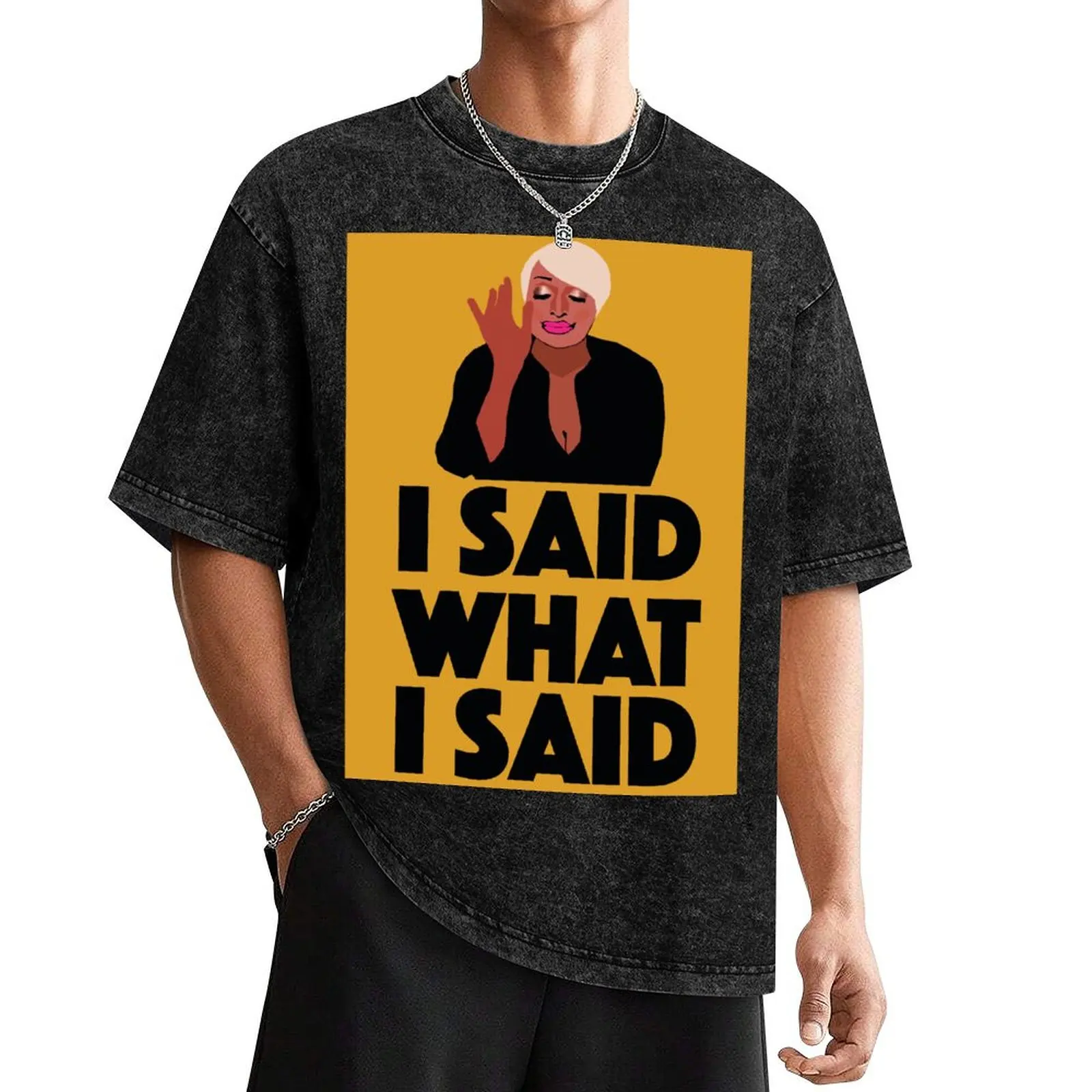 NENE LEAKES I SAID What RHOA футболка белая хлопковая мужская