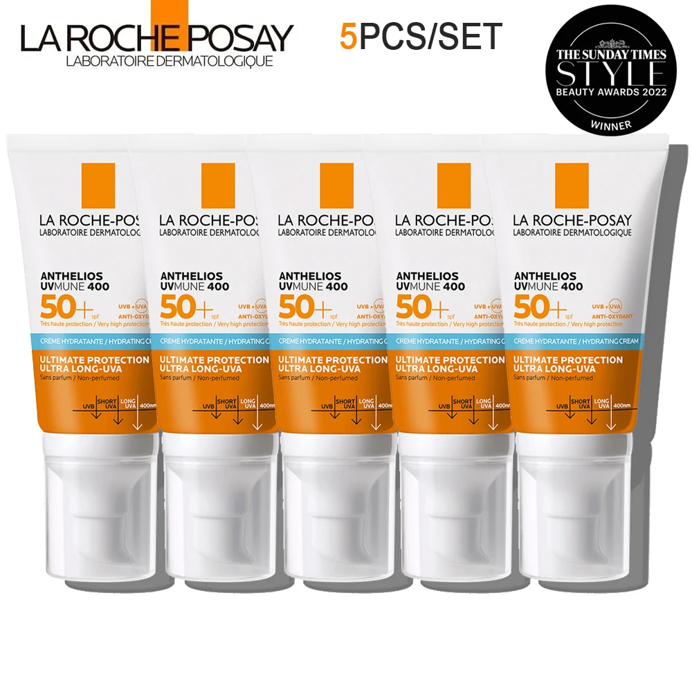 

5PCS La Roche Posay ANTHELIOS Uvmune400 SPF 50+ Face Sunscreen Anti Shine Anti Brillance Oil Control for Sensitive Dry Skin