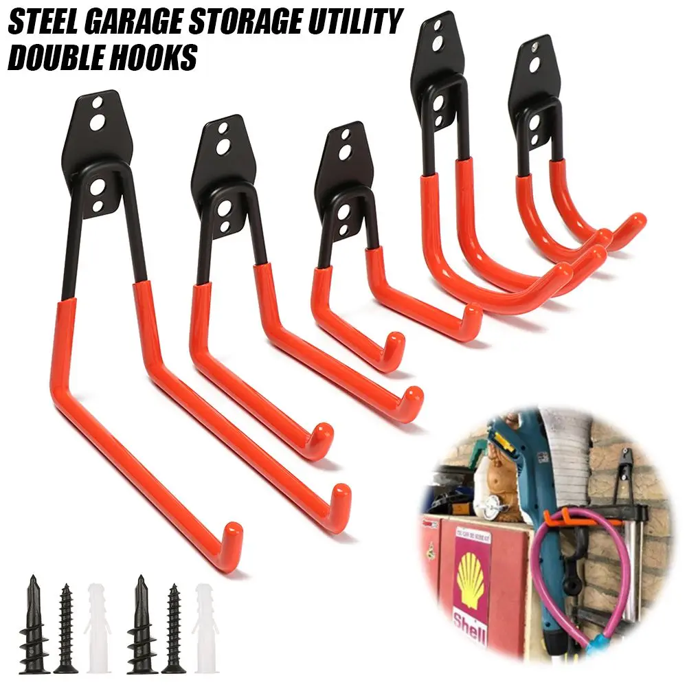 

Bike Heavy Duty Utility Ladder Organizer Tool Hanger Rack Garage Storage Hooks Wall Mounted Holder