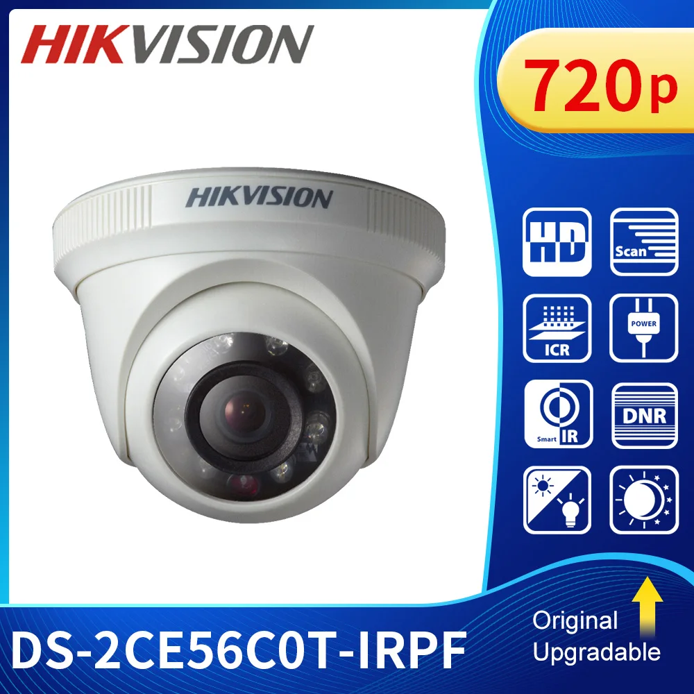 

Hikvision HD 720P Indoor IR Turret Analog Camera Turbo HD TVI Surveillance DS-2CE56C0T-IRPF