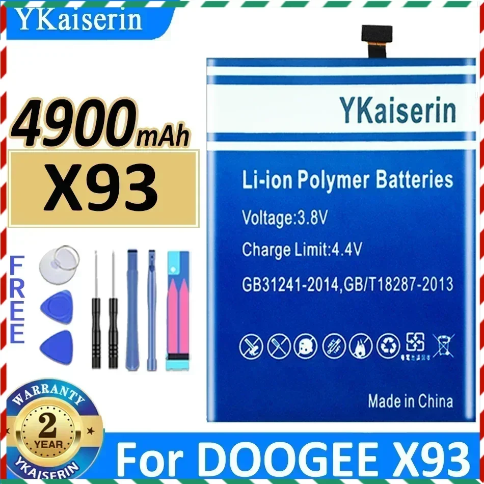 YKaiserin новая дата производства для DOOGEE X93 Battery X 93 4900 мАч высококачественная замена