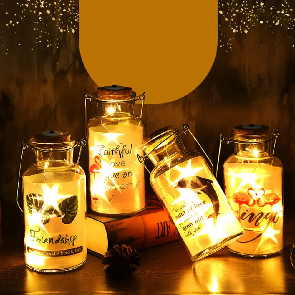 

Bottle String Lights Wishing Bottle String Light Cork Glass Transparent Dolphin Pattern Light Led String Light Decoration Lamp