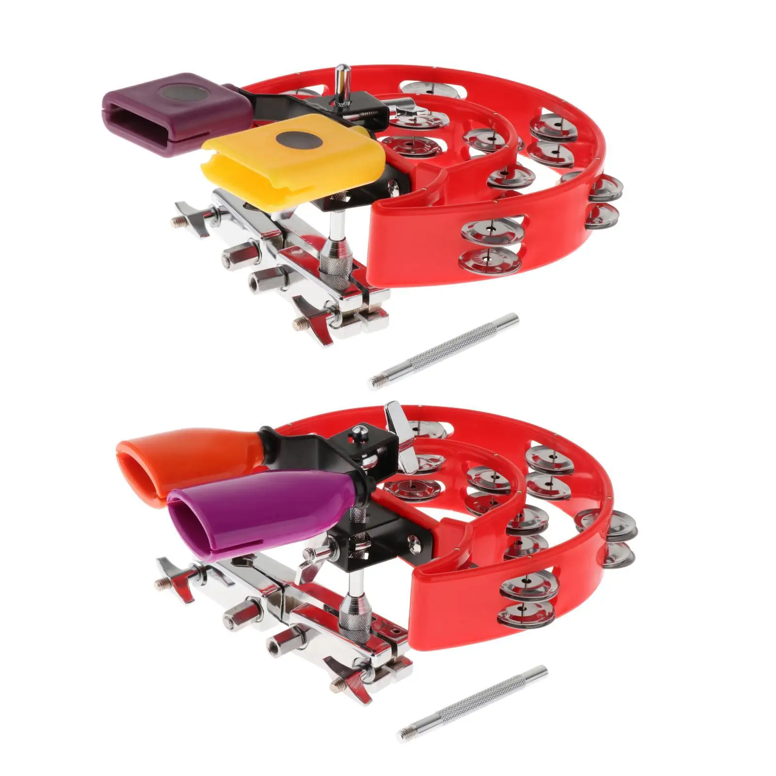 

Clamp Held Tambourine Bell Metal Tambourines Drum Multiclamps