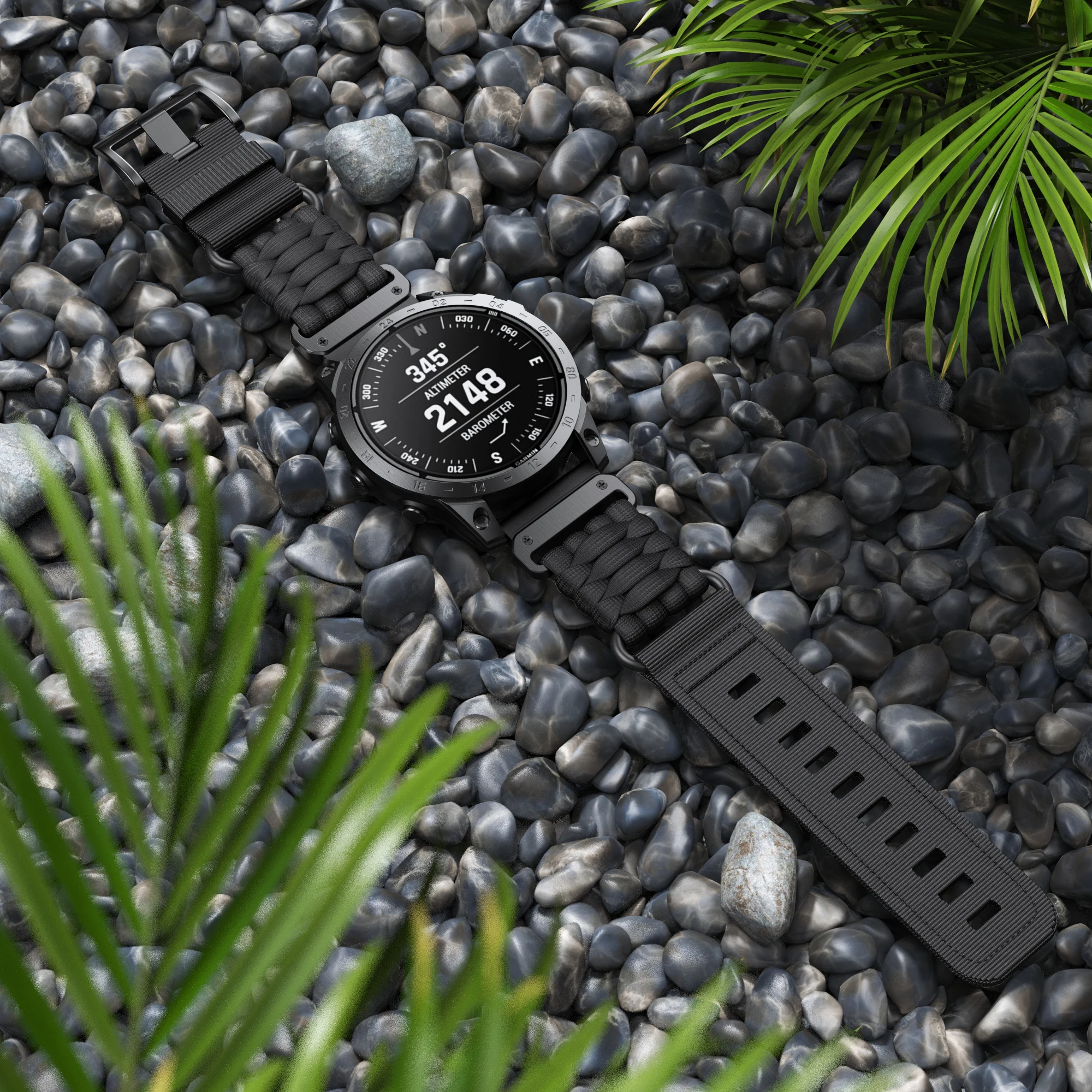 Applicable to Garmin Fenix 7X umbrella rope woven nylon strap Descent Mk1 tactix Fenix 5X Garmin 26mm quick release nylon strap