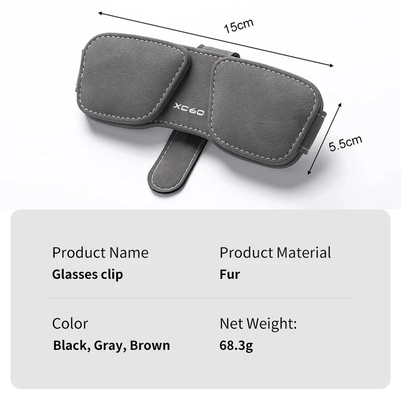 Кожаный автомобильный чехол для очков солнцезащитный козырек зажим карт