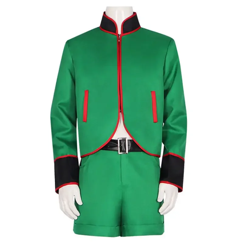 Gon Freecss Косплей Костюм Аниме Взрослые Мужские Рубашки Брюки Зеленые Костюмы