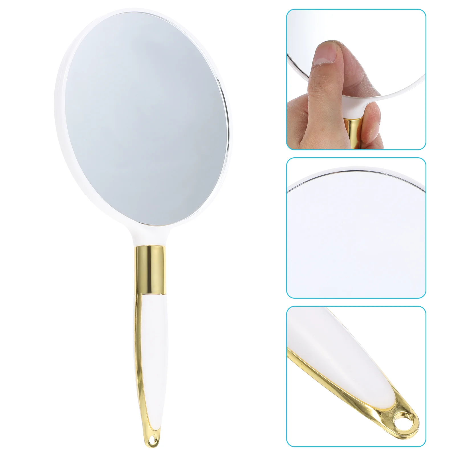 

Round Mirror Table Mirror Vanity Makeup Mirror Vintage Handle Mirror Mirror Handheld Pocket Mirror Major