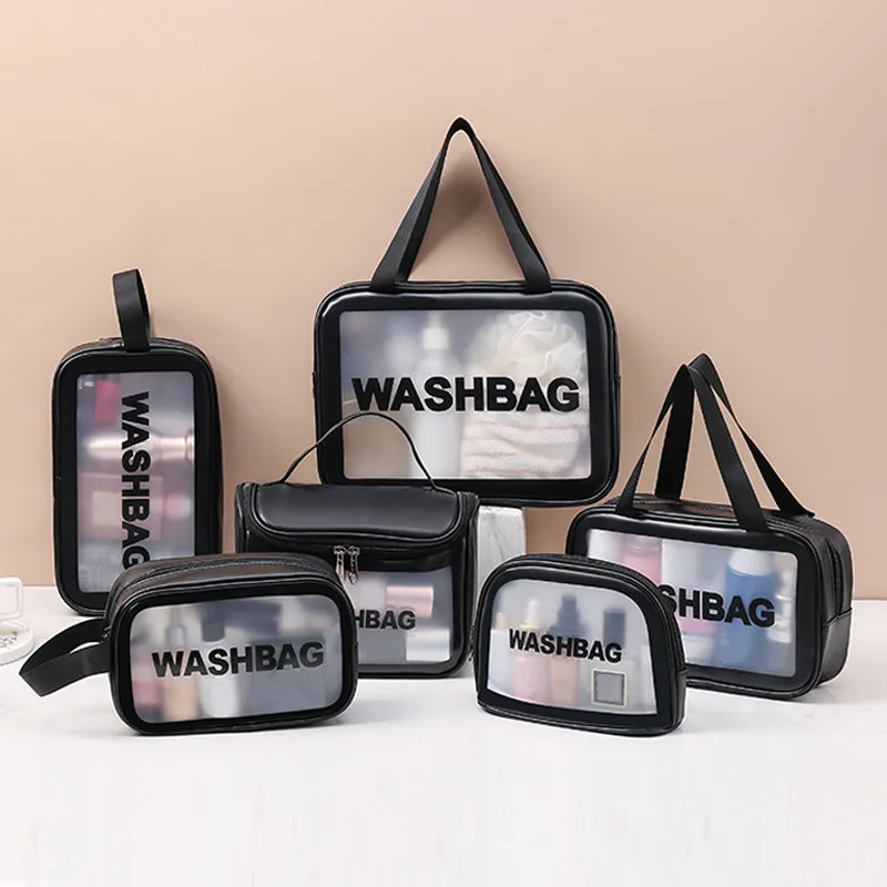 

Cosmetic Women Bag Large Capacity Portable Travel Toiletry Bag Toiletries Organizer Transparent Waterproof Skin Care Storage Box