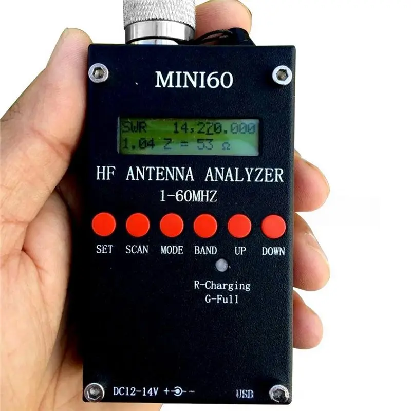 Фото Анализатор антенн ABRU-SARK-100 MINI60, измеритель КСВ 1-60 МГц, тестер импеданса для любительской радиосвязи и раций №2