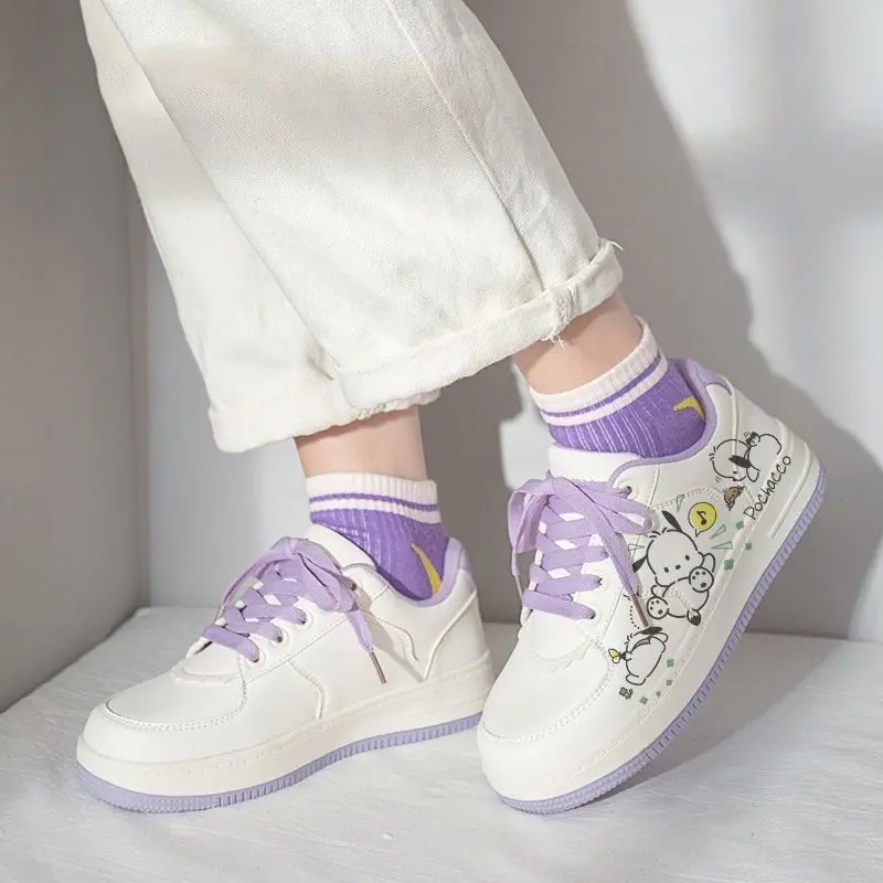 

Anime Pachacoo Skateboarding Shoes Kawaii Sanrios Cartoon Sports Shoes Women Antiskid Sneakers Breathable Casual Zapatillas Gift
