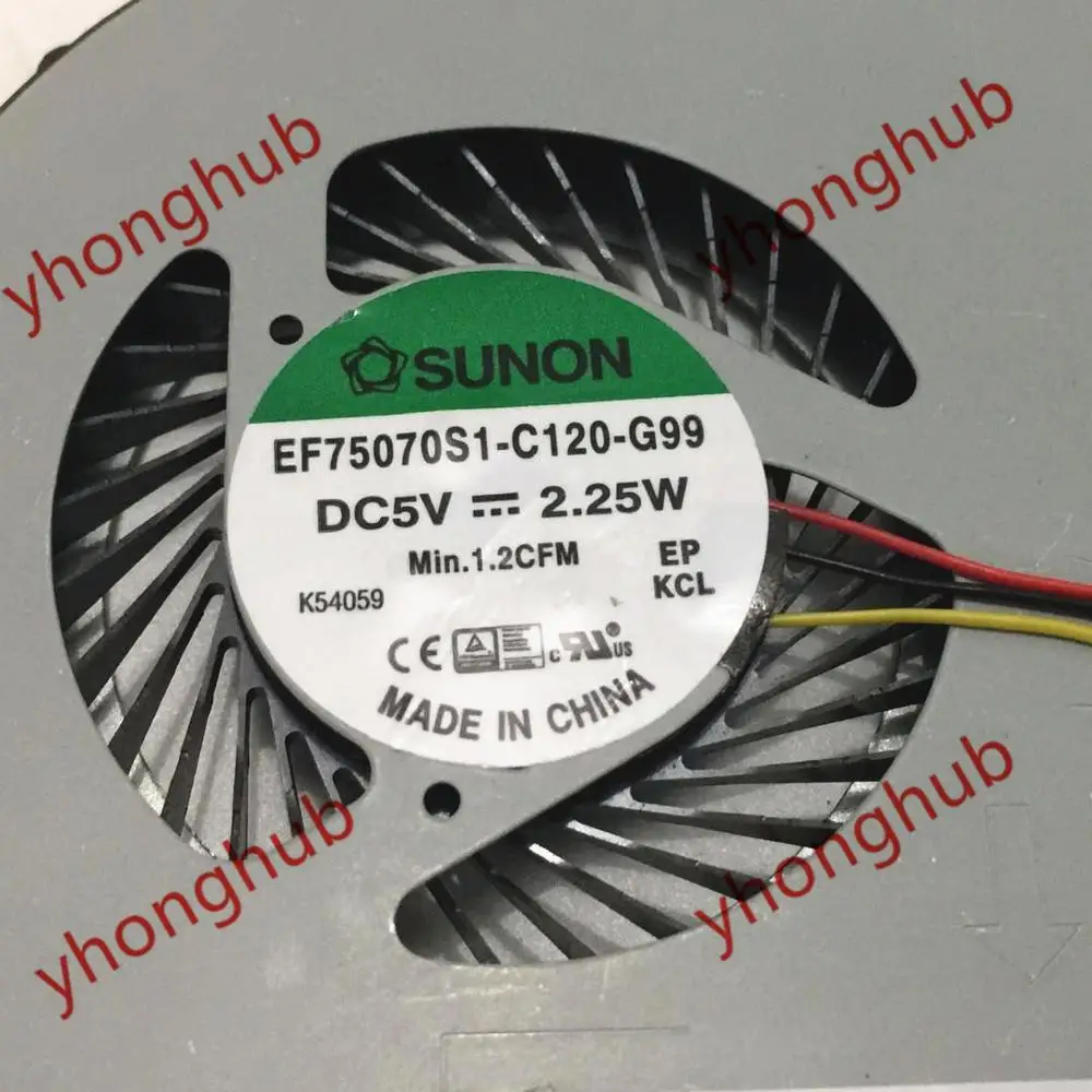 SUNON EF75070S1-C120-G99 DC 5V 2 25 W 3-проводной охлаждающий вентилятор |