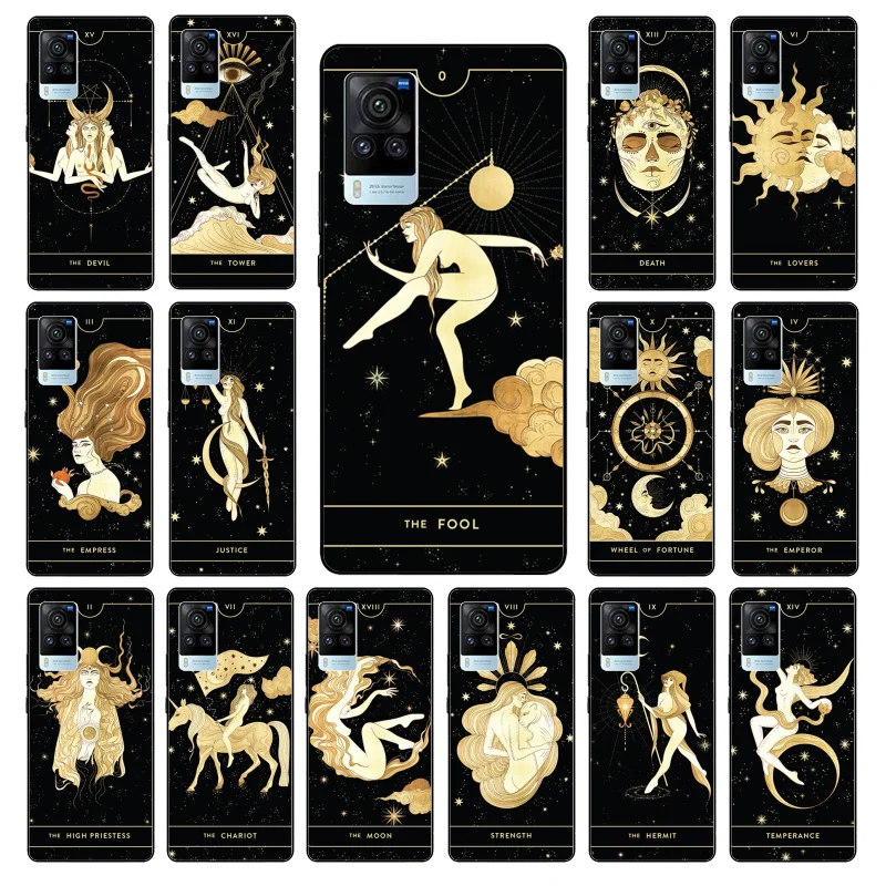

Divine Feminine Tarot Phone Case for VIVO Y53S Y33S Y22S Y11S Y31 Y21 Y70 Y20 Y21S Y72 Y35 Y51 Y01 V23E V21 V23 V21E
