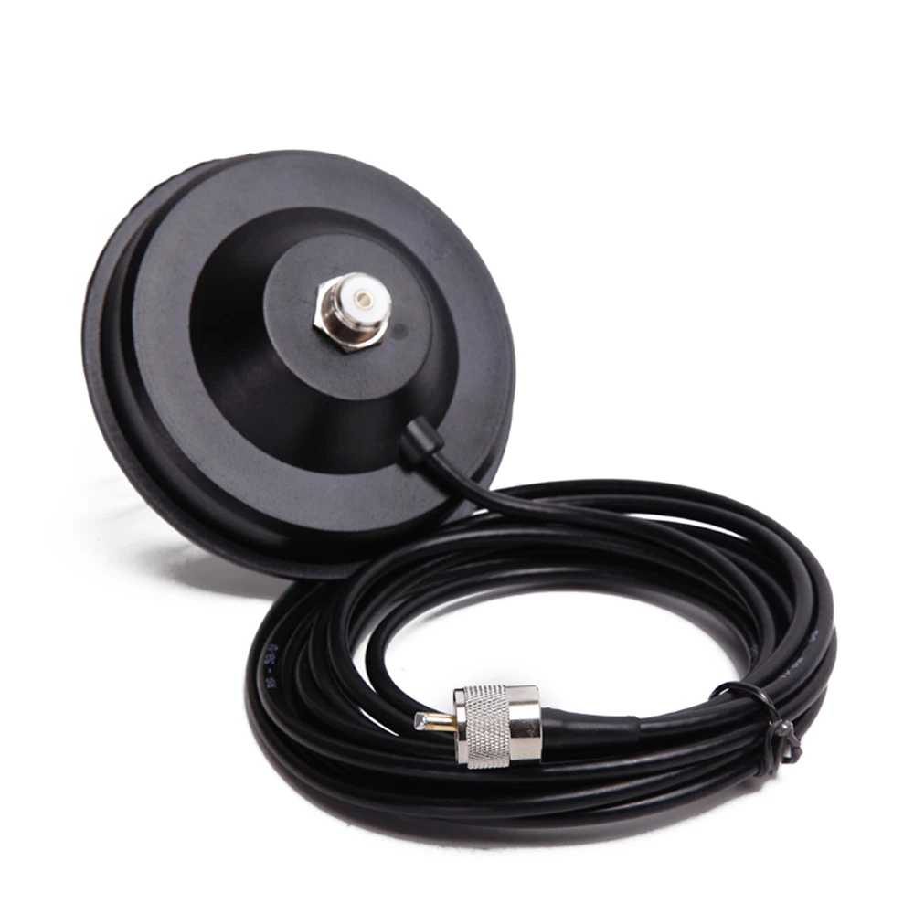 Big Magnetic Mount Base 12CM with 5M Extension Coaxial Cable for Baofeng TYT QYT KT-7900D for Baojie BJ-218 Mobile Radio Antenna
