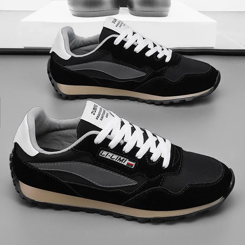 Мужская обувь Argan осенняя нескользящая спортивная с мягкой подошвой черная